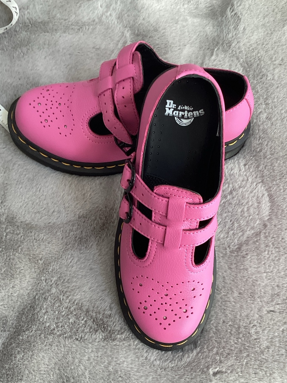 NWOT Dr. Martens Size 6 Pink Double-Strap Mary Jane Shoes